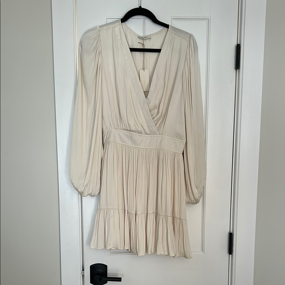 Z Supply Cream Long Sleeve Dress